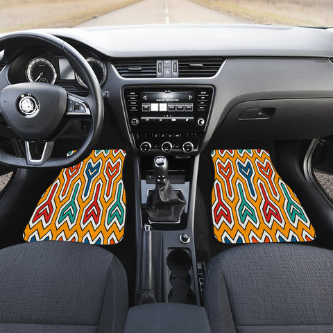 Image of Colorful Keys Patterns Car Mats Back/Front, Floor Mats Set, Car Accessories