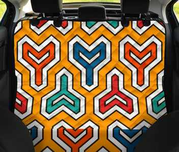 Vibrant Keys Pattern , Abstract Art Car Back Seat Pet Covers, Stylish Seat