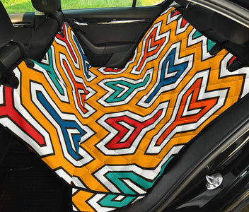 Vibrant Keys Pattern , Abstract Art Car Back Seat Pet Covers, Stylish Seat