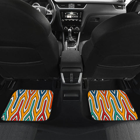 Image of Colorful Keys Patterns Car Mats Back/Front, Floor Mats Set, Car Accessories