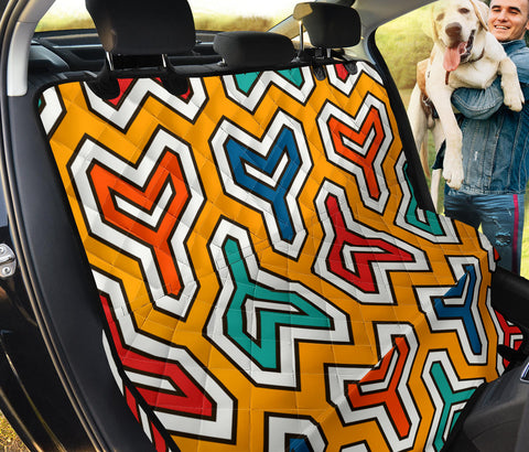 Image of Vibrant Keys Pattern , Abstract Art Car Back Seat Pet Covers, Stylish Seat