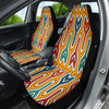 Keys Patterns Car Seat Covers, Colorful Front Seat Protectors Pair, Auto