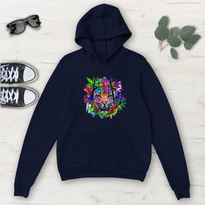 Colorful Leopard Abstract Animal Multicolored Classic Unisex Pullover Hoodie,