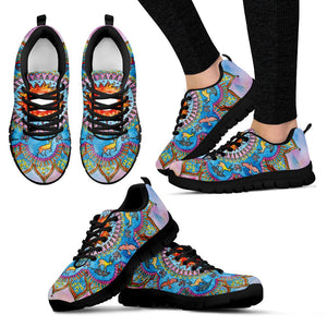 Colorful Lotus Mandala Low Top Shoes, Shoes,Training Shoes, Shoes,Running Colorful,Artist Casual Shoes, Mens, Athletic Sneakers,Custom Shoe