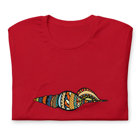 Image of Colorful Mandala Seashell Unisex T,Shirt, Mens, Womens, Short Sleeve Shirt,