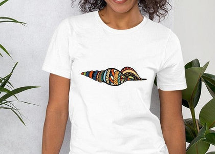 Colorful Mandala Seashell Unisex T,Shirt, Mens, Womens, Short Sleeve Shirt,