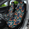 Mandalas Floral Car Seat Covers, Colorful Front Seat Protectors Pair, Auto