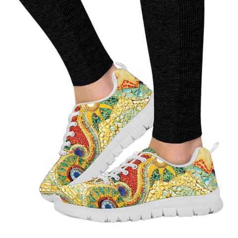 Image of Colorful Mosaic Art Shoes,Running Shoes,Training Shoes, Custom Shoes, Low Top Shoes, Womens, Kids Shoes, Shoes Casual Shoes