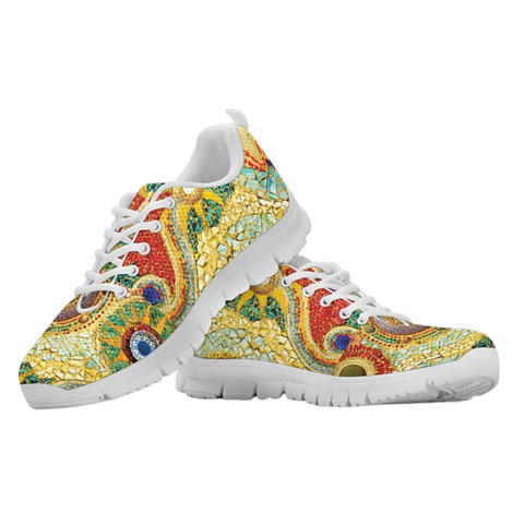 Image of Colorful Mosaic Art Shoes,Running Shoes,Training Shoes, Custom Shoes, Low Top Shoes, Womens, Kids Shoes, Shoes Casual Shoes