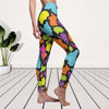 Colorful Multicolored Abstract Spotted Women's Cut & Sew Casual Leggings, Yoga