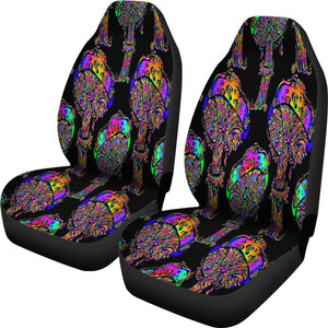 Colorful Neon Magic Mushroom Car Seat Covers,Car Seat Covers Pair,Car Seat Protector,Car Accessory,Front Seat Covers,Seat Cover for Car
