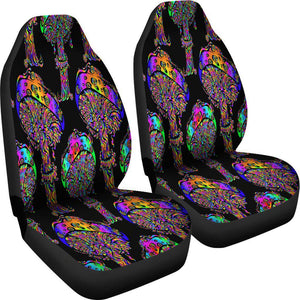 Colorful Neon Magic Mushroom Car Seat Covers,Car Seat Covers Pair,Car Seat Protector,Car Accessory,Front Seat Covers,Seat Cover for Car