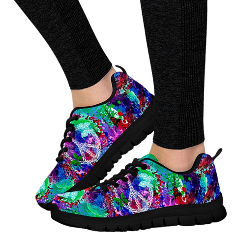 Image of Colorful Paint Splatter Peace Casual Shoes, Shoes Shoes,Running Custom Shoes, Kids Shoes,Top Shoes,Running Mens, Athletic Sneakers