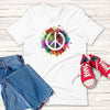 Colorful Paint Splatter Peace Sign Unisex T,Shirt, Mens, Womens, Short Sleeve