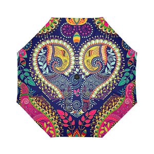 Colorful Paisley Auto-Foldable Umbrella (Model U04)