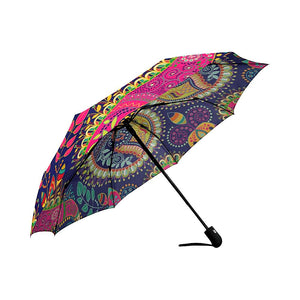 Colorful Paisley Auto-Foldable Umbrella (Model U04)