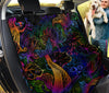 Paisley Floral Lotus & Carp Koi Fish , Vibrant Car Back Seat Pet Covers,