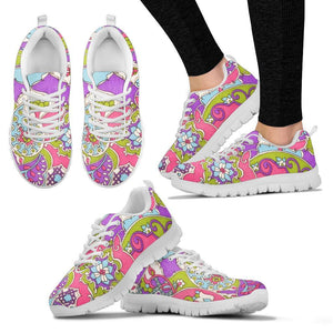 Colorful Paisley Flower Hippie Athletic Sneakers,Kicks Sports Wear, Kids Shoes, Casual Shoes, Shoes,Training Shoes, Shoes,Running Shoes