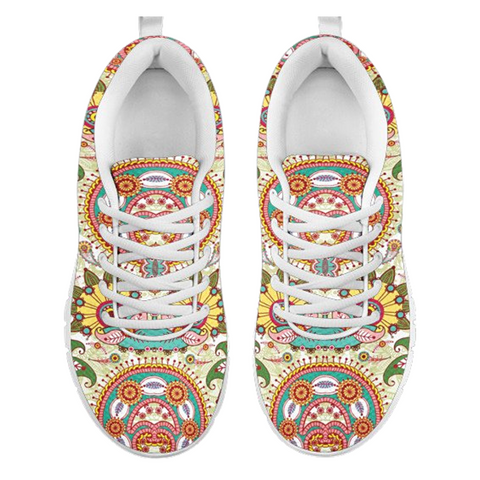 Image of Colorful Paisley Shoes,Running Shoes,Training Shoes, Custom Shoes, Low Top Shoes, Womens, Kids Shoes, Shoes Casual Shoes