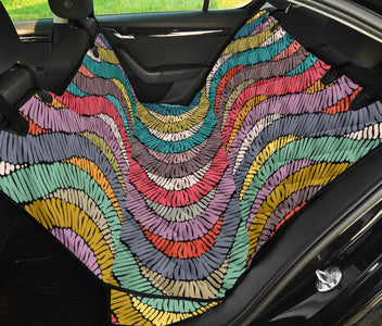 Persian Ethnic Aztec Boho Chic Pattern , Colorful Car Back Seat Pet Covers,