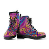 Pink Tribal Style: Women's Vegan Leather, Handcrafted Rainbow Boots, Women's