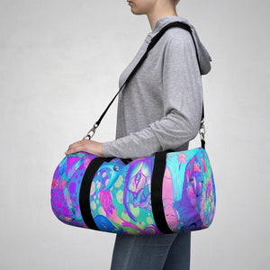 Colorful Psychadelic Hippie Buddha Duffel Bag, Weekender Bags/ Baby Bag/ Travel