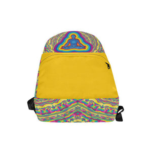 Colorful Psychedelic Yogi Unisex Backpack, Bookbag,Multi colored,Bright,Psychedelic,Rucksack
