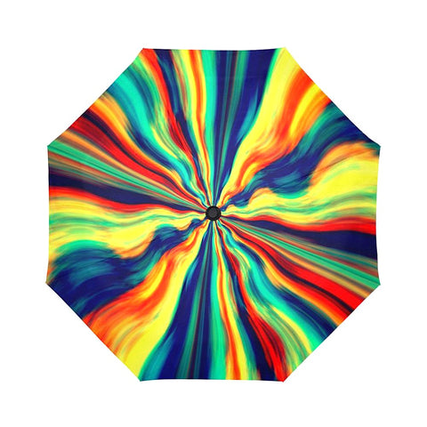 Image of Colorful Rainbow Unisex Umbrella, Foldable Umbrella, Custom Rain Umbrella,Rain Gear Weather