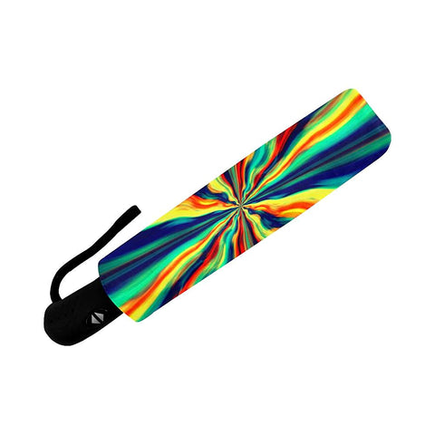 Image of Colorful Rainbow Unisex Umbrella, Foldable Umbrella, Custom Rain Umbrella,Rain Gear Weather