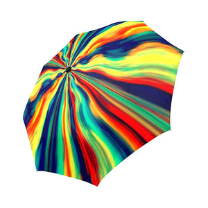 Colorful Rainbow Unisex Umbrella, Foldable Umbrella, Custom Rain Umbrella,Rain Gear Weather