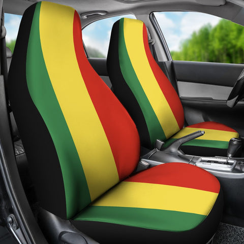 Image of Colorful Rasta Car Seat Covers,Car Seat Covers Pair,Car Seat Protector,Car Accessory,Front Seat Covers,Seat Cover for Car