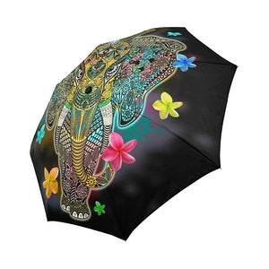 Colorful Sacred Elephant Unisex Umbrella, Foldable Umbrella, Custom Rain Umbrella,Rain Gear Weather