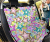 Stars Pattern Design , Colorful Car Back Seat Pet Covers, Vibrant Backseat