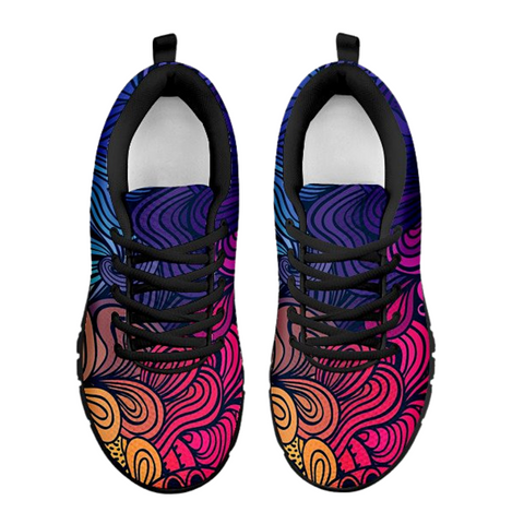 Image of Colorful Swirl Low Top Shoes, Womens, Kids Shoes, Shoes,Running Casual Shoes, Custom Shoes, Colorful,Artist Shoes,Training Shoes, Top Shoes
