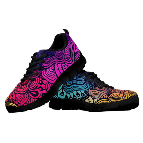 Image of Colorful Swirl Low Top Shoes, Womens, Kids Shoes, Shoes,Running Casual Shoes, Custom Shoes, Colorful,Artist Shoes,Training Shoes, Top Shoes