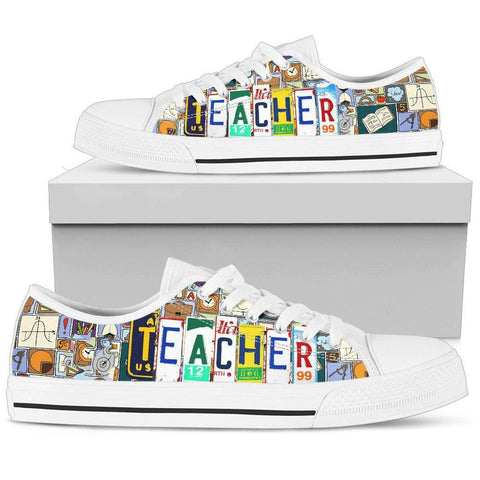 Image of Colorful Teacher Hippie, Multi Colored, Boho,Streetwear,All Star,Custom Shoes,Women's Low Top,Bright Colorful,Mandala shoes