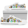 Colorful Teacher Hippie, Multi Colored, Boho,Streetwear,All Star,Custom Shoes,Women's Low Top,Bright Colorful,Mandala shoes