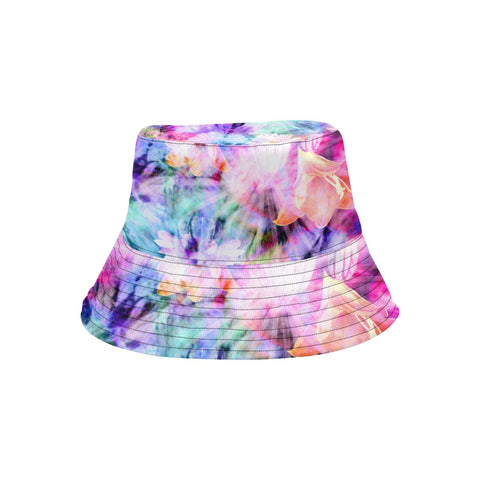 Image of Colorful Flower Tie Dye Multicolored Breathable Head Gear, Sun Block, Fishing