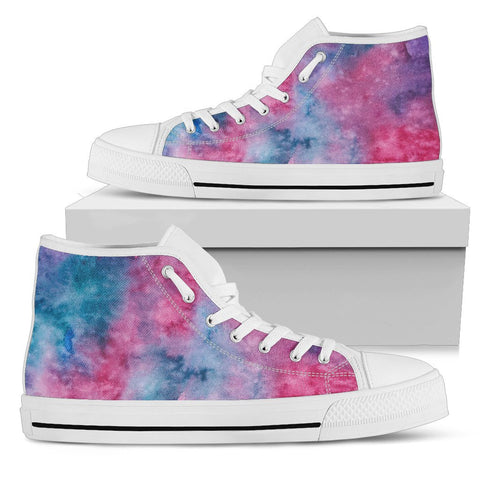 Image of Colorful Tie Dye Boho,Streetwear,All Star,Custom Shoes,Womens High Top,Bright Colorful,Mandala shoes,Fashion Shoes,Casual Shoes