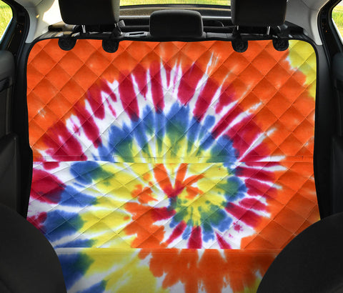 Image of Colorful Spiral Tie,Dye Pet Car Seat Covers, Backseat Protector, Abstract Art