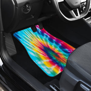 Colorful Tie Dye Spiral Abstract Art Hippie Car Mats Back/Front, Floor Mats Set,