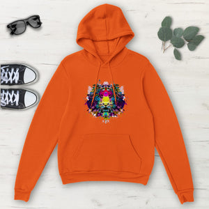 Colorful Tiger Multicolored Paint Abstract Classic Unisex Pullover Hoodie, Mens,