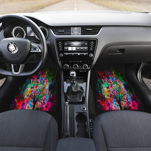 Colorful Tree with butterflies Car Mats Back/Front, Floor Mats Set, Car