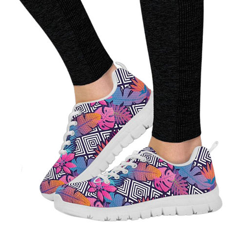 Image of Colorful Tropical Lines Low Top Shoes, Casual Shoes, Womens,Top Shoes,Running Athletic Sneakers,Kicks Sports Wear, Shoes Mens,Kids Shoes