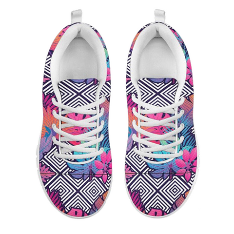 Image of Colorful Tropical Lines Low Top Shoes, Casual Shoes, Womens,Top Shoes,Running Athletic Sneakers,Kicks Sports Wear, Shoes Mens,Kids Shoes
