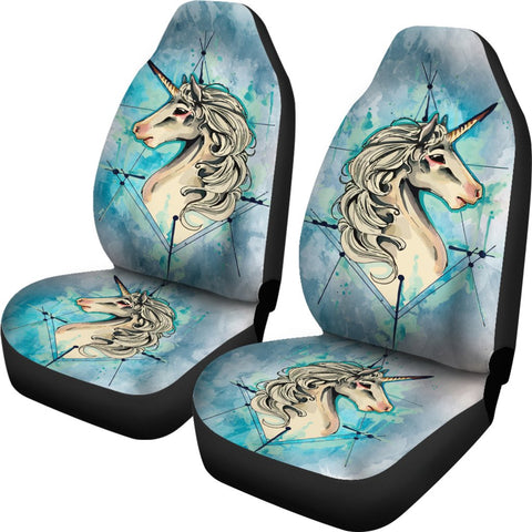 Image of Colorful Unicorn Car Seat Covers,Car Seat Covers Pair,Car Seat Protector,Car Accessory,Front Seat Covers,Seat Cover for Car