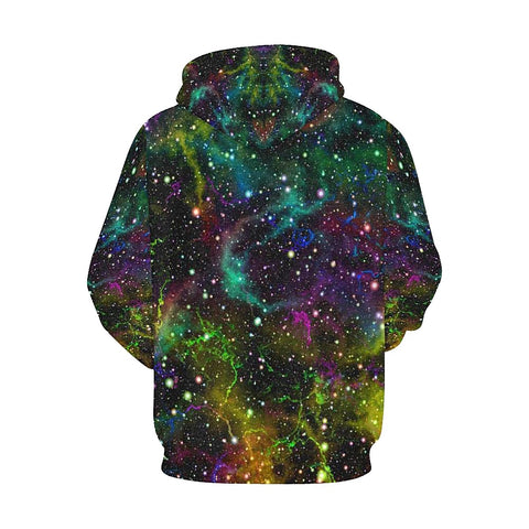Image of Colorful Universe,Outer Space,Bright Colorful, Hippie,Hoodie,Custom Printed, Colorful Feathers, Fashion Boots