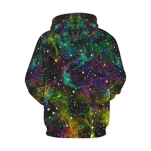 Colorful Universe,Outer Space,Bright Colorful, Hippie,Hoodie,Custom Printed, Colorful Feathers, Fashion Boots