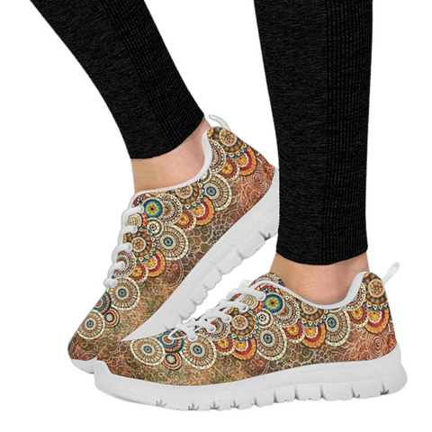 Image of Colorful Vintage Paisley Athletic Sneakers,Kicks Sports Wear, Kids Shoes, Custom Shoes, Shoes Womens, Low Top Shoes, Top Shoes,Running Shoes