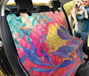 Vintage Floral Back Seat Pet Cover, Colorful Car Accessories, Protective Seat
